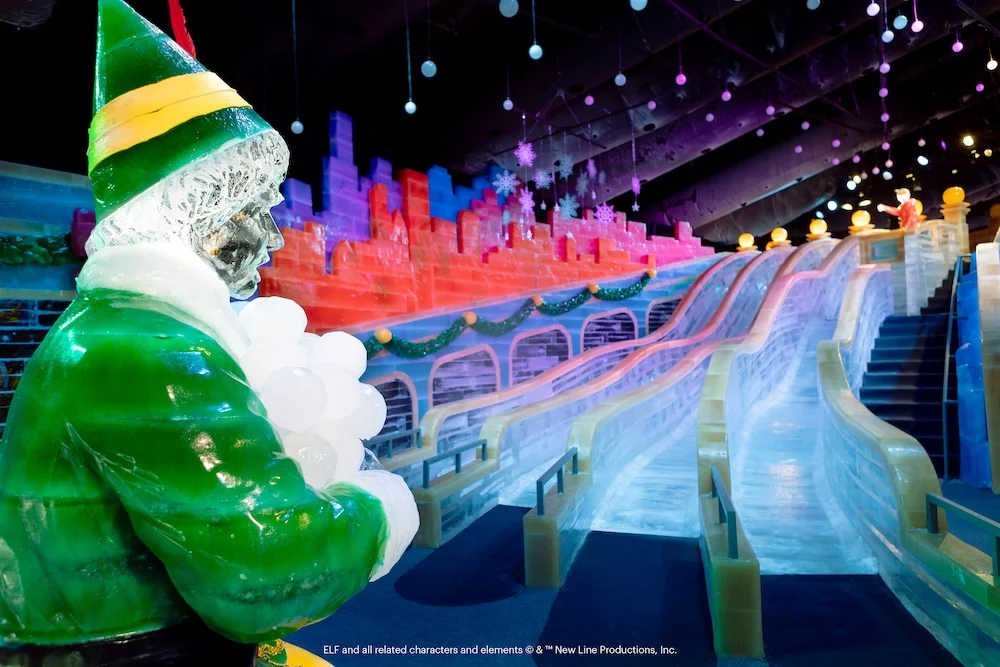 ICE! exhibit featuring Elf, photo courtesy Gaylord Texan Resort